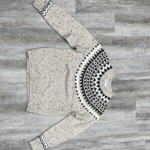 Dear John Cream and Black Knit Sweater